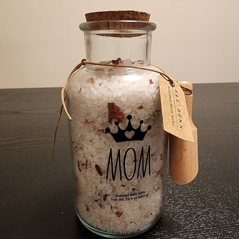 RAE DUNN "Mom" Wild Rose Scented Bath Salts
